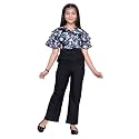 Girls Flared Sleeves Printed Jumpsuit-66