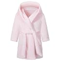 Girls Fleece Hooded Robes, Warm Printed Bath Robe for Kids Soft Fuzzy Bathrobe for Gifts