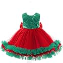 Girls Flower Girl Red Dress Christmas Party