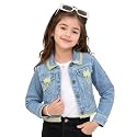 Girls Full Sleeve Solid Crop Denim Jacket