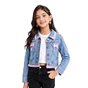 Girls Full Sleeve Solid Crop Denim Jacket