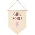 Girls Gift,Baby Flag Wall Decor Gift for Baby Girl Kids-Canvas Hanging Banner Pennant Wall Sign for Nursery Baby Room Playroom Bedroom