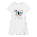 Girls Gowns Cotton Nite Dresses 5T to Size 10 Princess Fantasy Short Sleeve Homewear Gown