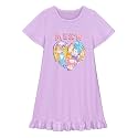 Girls Gowns Cotton Nite Dresses 5T to Size 10 Princess Fantasy Short Sleeve Homewear Gown