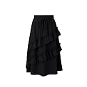 Girls High Waisted Ruffle Maxi Skirt Soft Cotton Long Skirts with Elastic Waistband for Kid Girl 3-12 Years