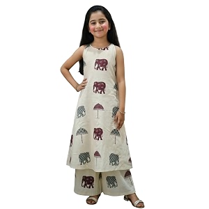 Girls Kids Kurta Palazzo Set Kids