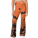 Girls Leggings Floral Print High-Waisted Flared Pants 5-14 Years