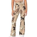 Girls Leggings Floral Print High-Waisted Flared Pants 5-14 Years