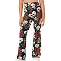 Girls Leggings Floral Print High-Waisted Flared Pants 5-14 Years