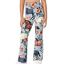 Girls Leggings Floral Print High-Waisted Flared Pants 5-14 Years
