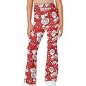 Girls Leggings Floral Print High-Waisted Flared Pants 5-14 Years