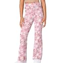 Girls Leggings Floral Print High-Waisted Flared Pants 5-14 Years