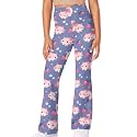 Girls Leggings Floral Print High-Waisted Flared Pants 5-14 Years