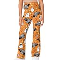 Girls Leggings Floral Print High-Waisted Flared Pants 5-14 Years
