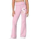 Girls Leggings Floral Print High-Waisted Flared Pants 5-14 Years