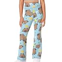 Girls Leggings Floral Print High-Waisted Flared Pants 5-14 Years