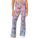 Girls Leggings Floral Print High-Waisted Flared Pants 5-14 Years