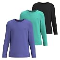 Girls Long Sleeve Athletic Performance T-Shirts 3-Pack