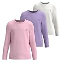 Girls Long Sleeve Athletic Performance T-Shirts 3-Pack