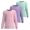 Girls Long Sleeve Athletic Performance T-Shirts 3-Pack