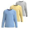 Girls Long Sleeve Athletic Performance T-Shirts 3-Pack