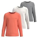 Girls Long Sleeve Athletic Performance T-Shirts 3-Pack