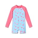 Dvenki Toddler Girls Long Sleeve Rashguard Swimsuit Zipper Sizes 2T-10