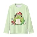 Girls Long Sleeve Shirts Casual Crewneck Soft T-shirts for Girls 3-16 Years Old