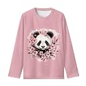 Girls Long Sleeve Shirts Casual Crewneck Soft T-shirts for Girls 3-16 Years Old