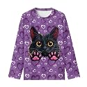 Girls Long Sleeve Shirts Casual Crewneck Soft T-shirts for Girls 3-16 Years Old