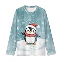 Girls Long Sleeve Shirts Casual Crewneck Soft T-shirts for Girls 3-16 Years Old
