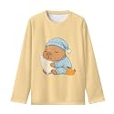 Girls Long Sleeve Shirts Casual Crewneck Soft T-shirts for Girls 3-16 Years Old