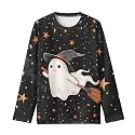 Girls Long Sleeve Shirts Casual Crewneck Soft T-shirts for Girls 3-16 Years Old