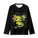 Girls Long Sleeve Shirts Casual Crewneck Soft T-shirts for Girls 3-16 Years Old