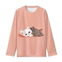 Girls Long Sleeve Shirts Casual Crewneck Soft T-shirts for Girls 3-16 Years Old