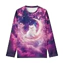 Girls Long Sleeve Shirts Casual Crewneck Soft T-shirts for Girls 3-16 Years Old
