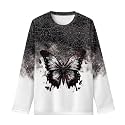 Girls Long Sleeve Shirts Casual Crewneck Soft T-shirts for Girls 3-16 Years Old