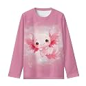 Girls Long Sleeve Shirts Casual Crewneck Soft T-shirts for Girls 3-16 Years Old