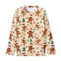 Girls Long Sleeve Shirts Casual Crewneck Soft T-shirts for Girls 3-16 Years Old