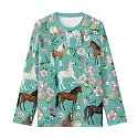 Girls Long Sleeve Shirts Casual Crewneck Soft T-shirts for Girls 3-16 Years Old