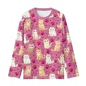 Girls Long Sleeve Shirts Casual Crewneck Soft T-shirts for Girls 3-16 Years Old