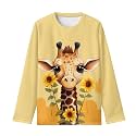 Girls Long Sleeve Shirts Casual Crewneck Soft T-shirts for Girls 3-16 Years Old