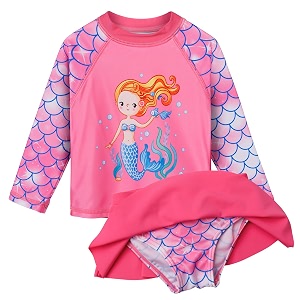 girls long sleeve zipper rash guard 1 piece upf 50 sun protection