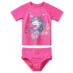 girls long sleeve zipper rash guard 1 piece upf 50 sun protection
