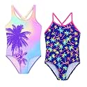 Girls One Piece Bathing Suit Mermaid Printed