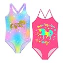 Girls One Piece Bathing Suit Mermaid Printed