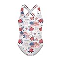 Girls One Piece Bathing Suit,Slim-Fit Ruffle Strap Swimsuit with Adjustable Strap Quick Dry Summer Beach Swim Suit