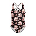 Girls One Piece Bathing Suit,Slim-Fit Ruffle Strap Swimsuit with Adjustable Strap Quick Dry Summer Beach Swim Suit