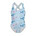 Girls One Piece Bathing Suit,Slim-Fit Ruffle Strap Swimsuit with Adjustable Strap Quick Dry Summer Beach Swim Suit