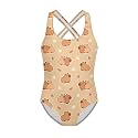 Girls One Piece Bathing Suit,Slim-Fit Ruffle Strap Swimsuit with Adjustable Strap Quick Dry Summer Beach Swim Suit